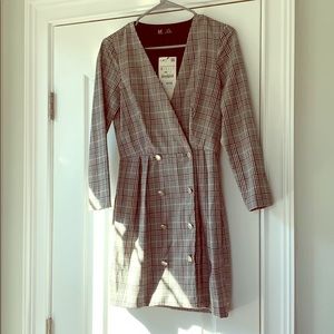 Plaid Mini Dress by Zara